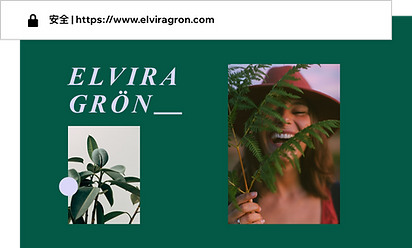 一個名爲Elvira Gron作品集網站的自訂網域