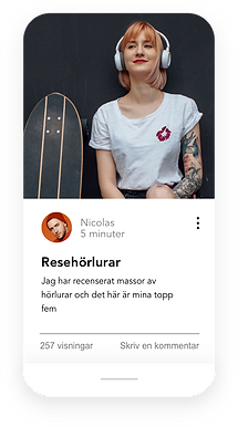 Ett Wix-blogginlägg som visas på mobilen