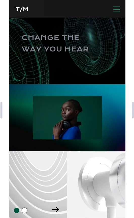 Image showing website for headphones.
