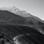 thumbnail of black and white image of landscape on a black background