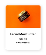 Image of facial moisturizer being sold on a Wix site.