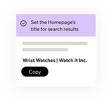 Wix SEO Wiz, setting SEO titles for your homepage