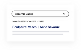 Google results for a search query on “ceramic vases”