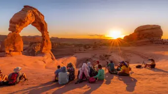 Hiking and photographing sunrise.