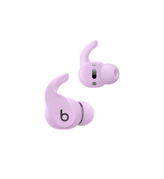 Beats Fit Pro True Wireless Earbuds, in Stone Purple, showing on-ear controls that allow you to manage calls and control music. 