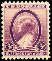 Commemorative stamp of Susan B. Anthony issued in 1936.[220]