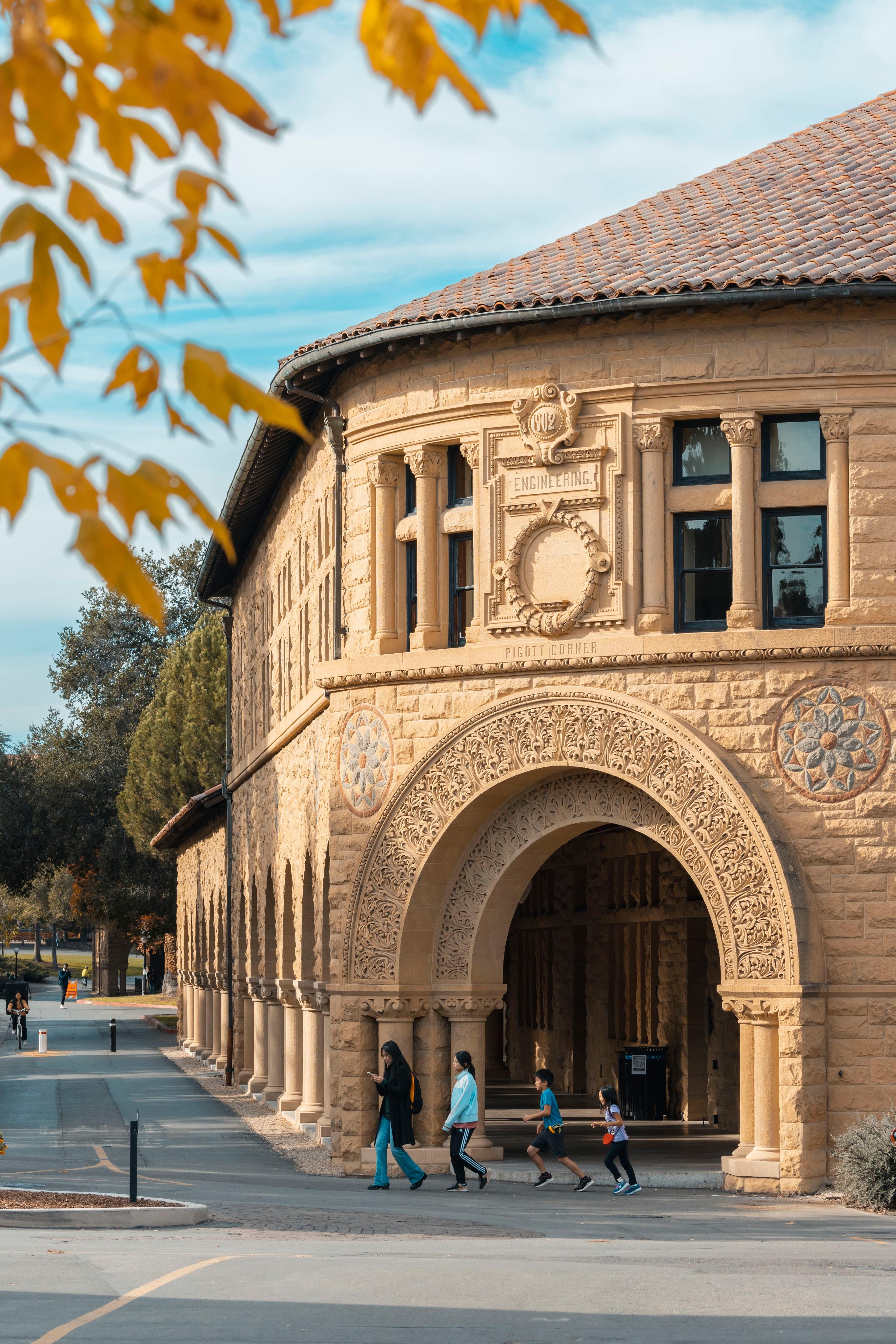 A bright, fall day on campus