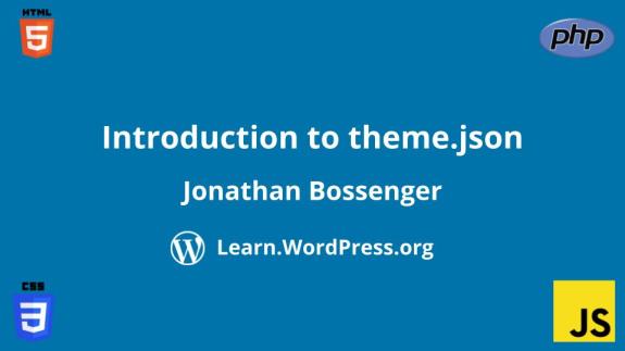 Introduction to theme.json