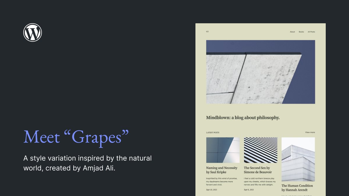 Meet "Grapes": A style variation inspired by the natural world, created by Amjad Ali.