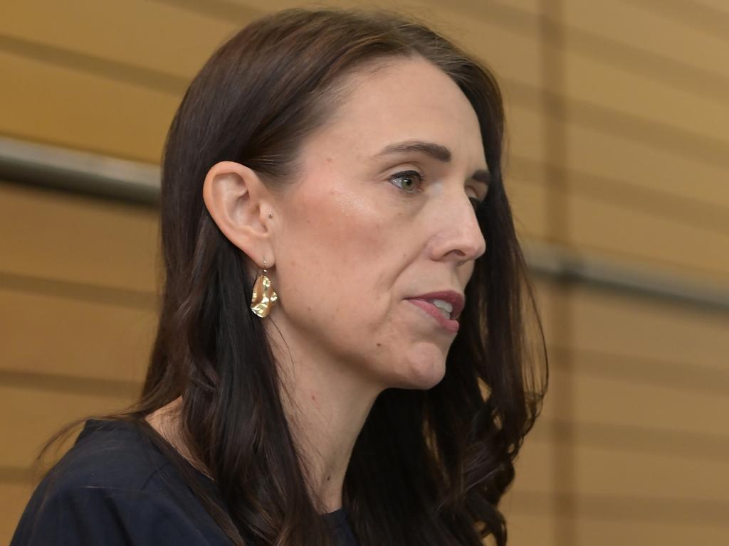 NAPIER, NEW ZEALAND - JANUARY 19: Prime Minister Jacinda Ardern announces her resignation at the War Memorial Centre on January 19, 2023 in Napier, New Zealand. (Photo by Kerry Marshall/Getty Images)