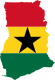 Flag Map of Ghana