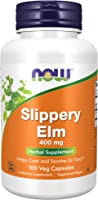 NOW Supplements, Slippery Elm (Ulmus rubra) 400 mg, Herbal Supplement, 100 Veg Capsules