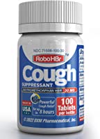 RoboHBr Cough suppressant, Dextromethorphan HBr 30 mg, 100 Tablets, 100 Doses