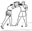 Cross – in counter-punch with a looping