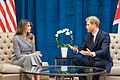 First Lady Melania Trump and Prince Harry at the Invictus Games in Toronto, Canada, 2017.