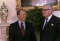 President Jimmy Carter and Prime Minister James Callaghan in the Oval Office, 1978.