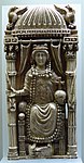 Diptych Leaf with a Byzantine Empress; 6th century; ivory with traces of gilding and leaf; height: 26.5 cm (10.4 in); Kunsthistorisches Museum (Vienna, Austria)[229]