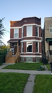 A red brick rowhouse