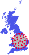 Map of the UK with SARS-CoV-2 Virion.svg