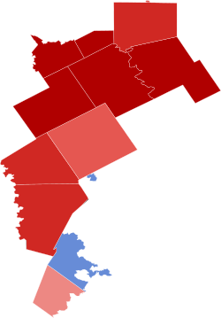 2020 Congressional election in Texas' 25th congressional district by county.svg