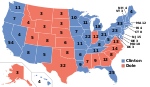 Electoral map, 1996 election