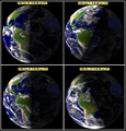 Orientation of the terminator (division between night and day) depends on the season.