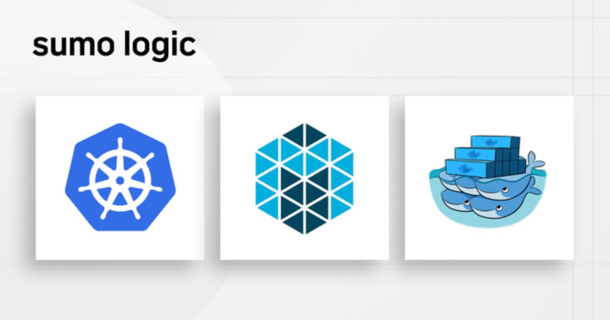 The Sumo Logic logo is a word mark in lower case letter, white text on a vibrant blue background.