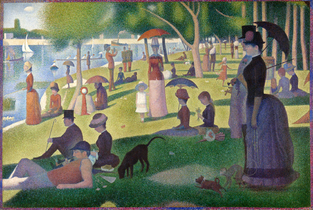 Slika Nedeljsko popoldne na otoku La Grande Jatte (1884–1886) Georgesa Seurata je postavljena na otok v Seni.