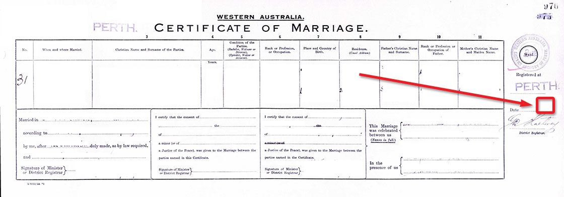 sample marriage certificate