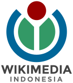 A three colored svg logo of Wikimedia Indonesia