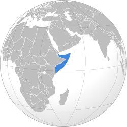 Location of Somalia