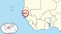 Location of Gambia