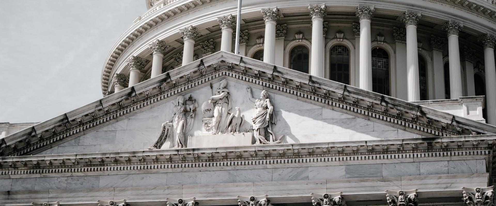 Frieze on the front of the United States Capitol Building