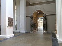 The British Museum - human-headed winged lion and bull from Nimrud, companion pieces in Metropolitan Museum of Art