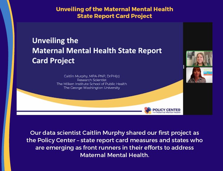 Unveiling of the Maternal Mental Health  State Report Card Project