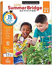 Summer Bridge Activities 4th to 5th Grade Workbook, Math, Reading Comprehension, Writing, Science, Social Studies, Fitness Summer Learning Activities, 5th Grade Workbooks All Subjects With Flash Cards