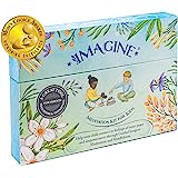 Imagine Meditation Kit for Kids - Award-Winning Mindfulness kit of XL Cards with Calming Guided Meditations for Empowerment, 