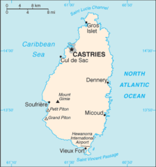 Mapa Saint Lucia