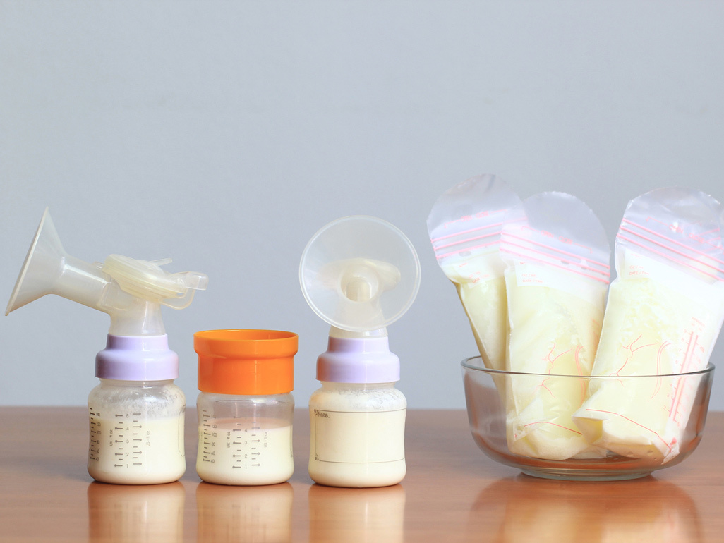 Breast pumps and milk storage bags