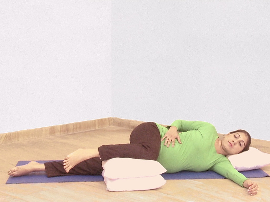 Play video: Prenatal yoga: Relaxation pose