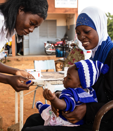 African child being given medicine