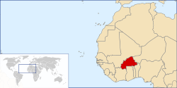 Burkina Fasos placering