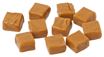 Pieces of caramel.