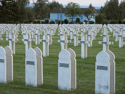 Gravestones of world war I cemetery, Sarrebourg, France