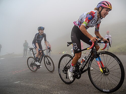 Silvia Persico and Esmée Peperkamp in Tourmalet during TDFF 2023