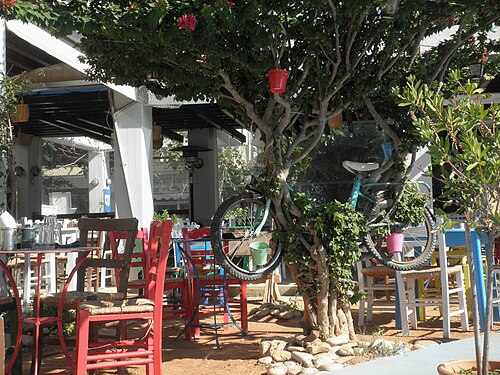 Bicycle in a tree in Crete