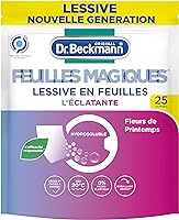 Dr. Beckmann FEUILLES MAGIQUES Lessive en feuilles L'ÉCLATANTE | Format pré-dosé, pratique et léger | 100% hydrosoluble,...