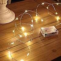 Ariceleo Led Fairy Lights Battery Operated, 1 Pack Mini Battery Powered Copper Wire Starry Fairy Lights for Bedroom,...