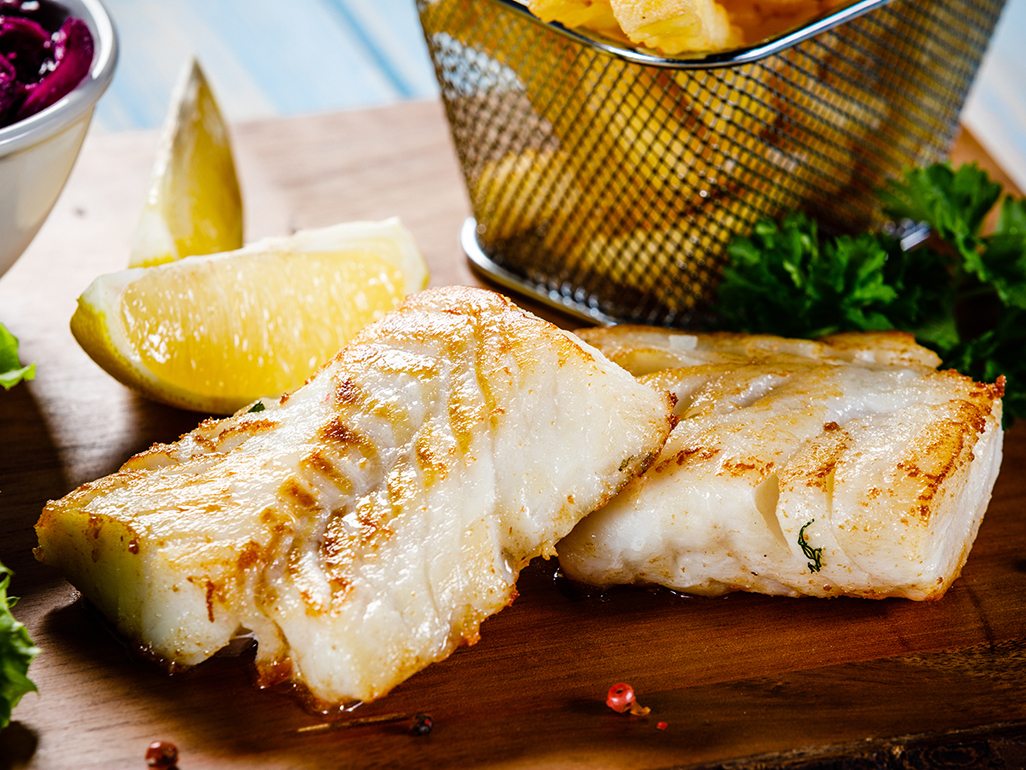 grilled cod with lemon