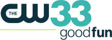 The CW network logo in dark green next to a green 33 in sans serif font. Below it and to the right is the text "Good Fun", with "fun" bolded.